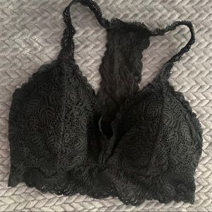 Black lace bralette